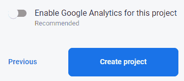 Toggle off Google Analytics